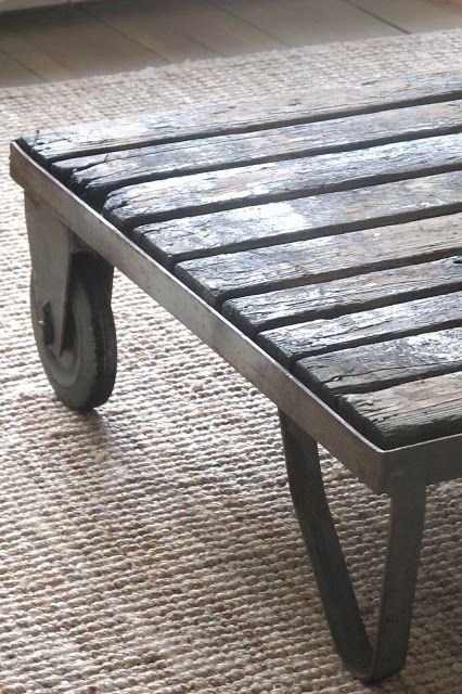 Round Designer Coffee Table With Iron Bars Carpenter Assembly