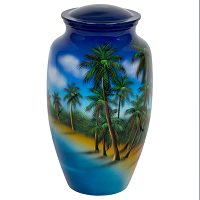 Black & Blue Rainbow Cremation Urn For Ashes