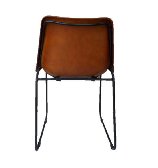 Bar Chair With Leather Seat And Pointed Legs Carpenter Assembly