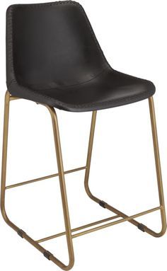 Bar Chair With Leather Seat And Pointed Legs Carpenter Assembly