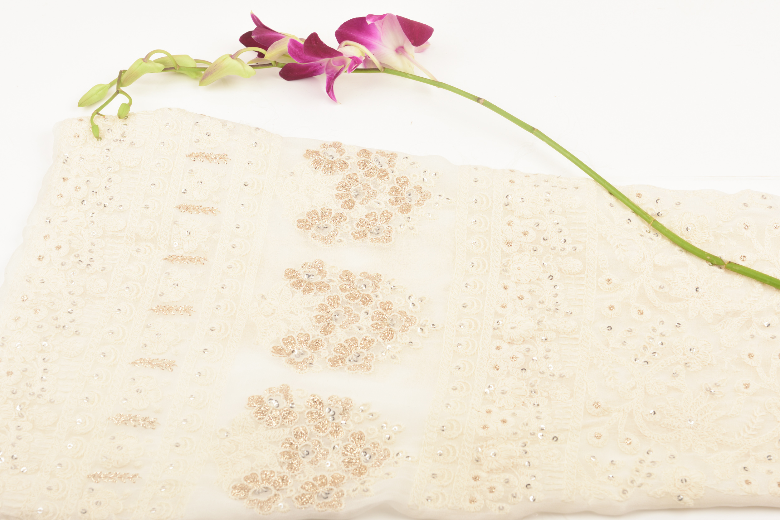 Georgette Badla Work Fabric