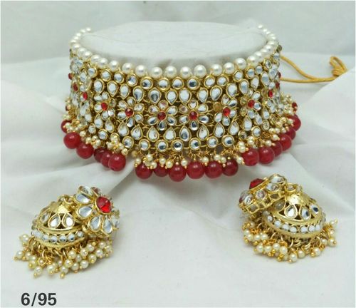 Kundan Necklace Set - Polki & Kundan Work, Exquisite Indian Jewelry Collection