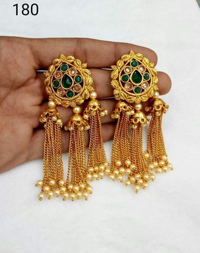Polki Earrings - Alloy Material, Exquisite Designs , Appealing Looks & Fine Finish