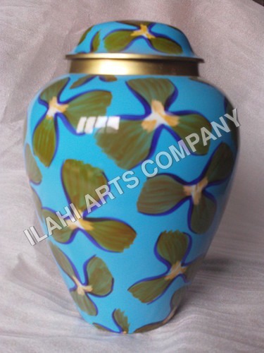 सादगी हरा फूल नीले क्लॉइज़िन क्रेमेशन Urns