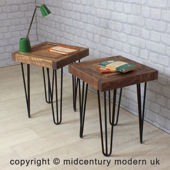 Reclaimed Wood Side Table - 10x12 Cm, Natural Finish | Antique Aesthetic, Smooth Glossy Surface, No Assembly Required