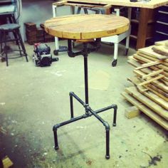 Round Pipe Table No Assembly Required