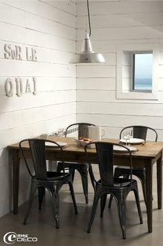 Riveted Dining Table No Assembly Required