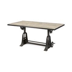 Industrial Reclaimed Wood Dining Table No Assembly Required