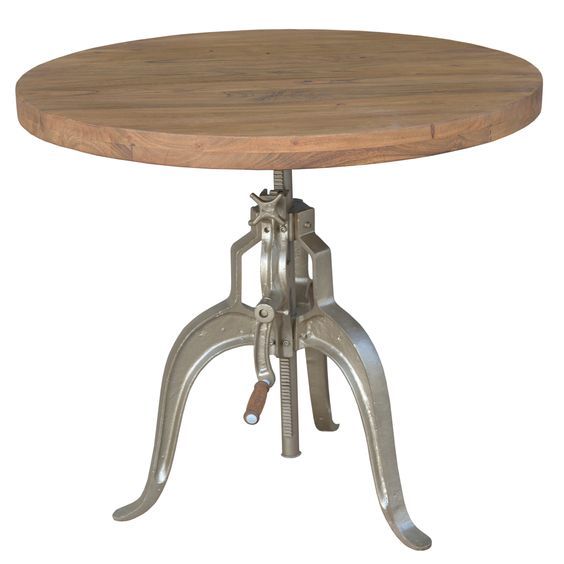Smooth Finishing Wrought Iron Coffee Table With Wooden Top