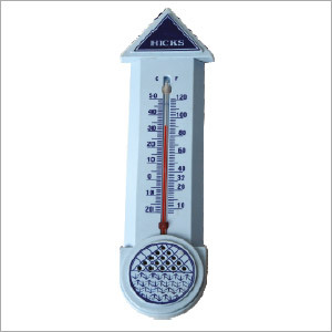 Room Thermometer (Large) - Glass and Plastic Material, 20-50°C & 10-120°F Range, Sky Blue Color, Wall Hanging for Indoor/Outdoor Use