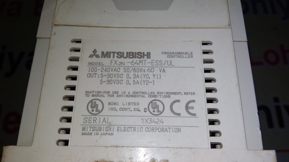 Mitsubishi Plc - Abs Plastic 90x70x70 Mm White/grey, High-speed Processing, Modular Expansion, Ip20 Protection