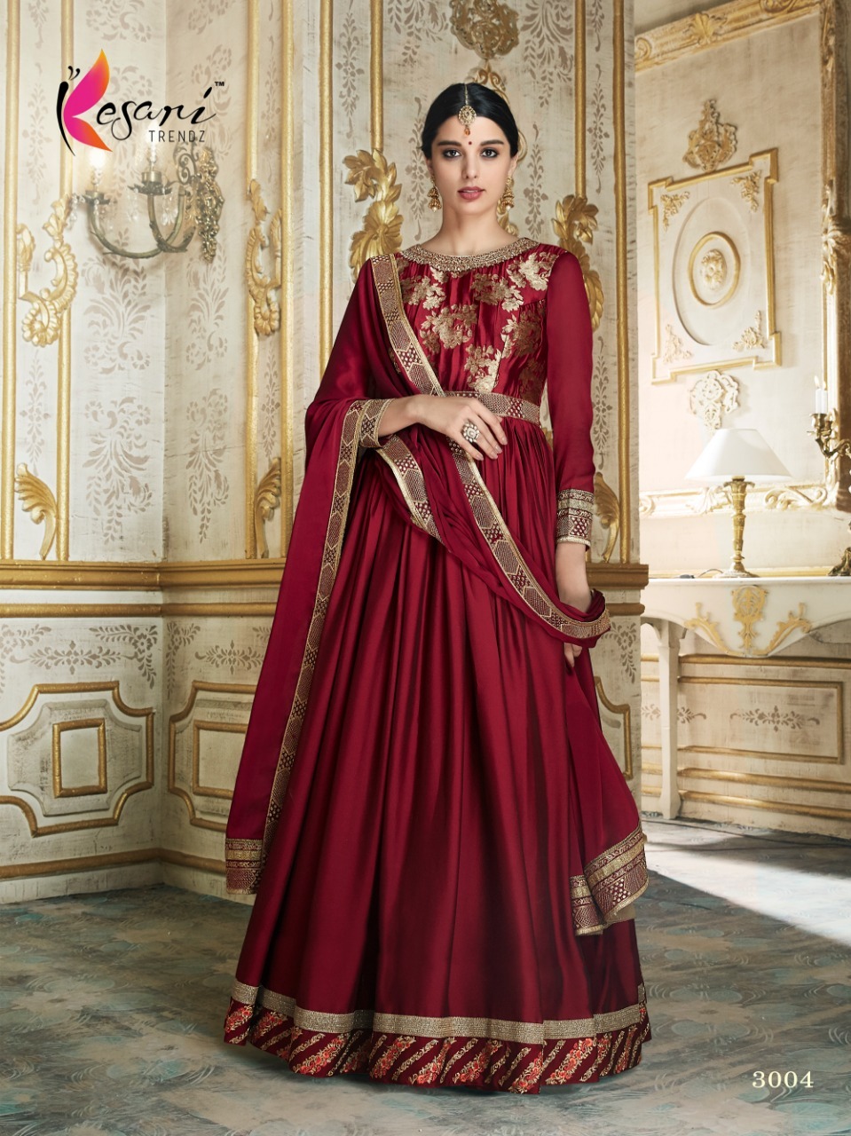 Red Designer Anarkali Salwar Suits