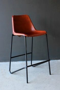 Iron Pipe Leather Chair No Assembly Required
