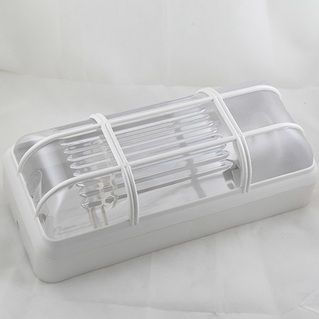 C.F.L Bulkhead Delux 18w White - PVC Material, 8-10 Inch Length | Voltage 10-100 Watt, Compact Design, Sleek White Finish
