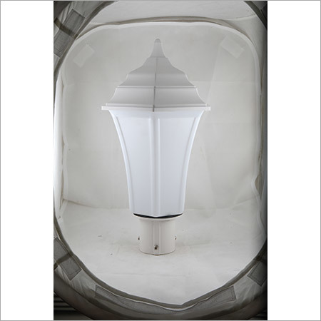 Gate Light Triangular 30w - PVC, 8-10 Inch Length, Milky-White Color | 10-100 Watt Voltage, No Socket Included