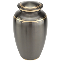 Metal Classic Three Bands Urn In Gold Extra Large