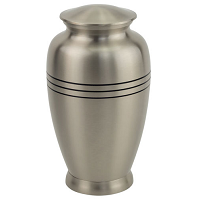 Metal Classic Three Bands Urn In Gold Extra Large