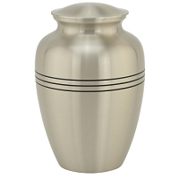 Metal Classic Three Bands Urn In Gold Extra Large