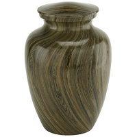 Silver Blue Shimmer Aluminum Urn Extra Large