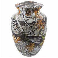 Silver Blue Shimmer Aluminum Urn Extra Large