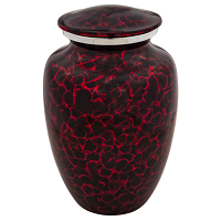 Silver Blue Shimmer Aluminum Urn Extra Large