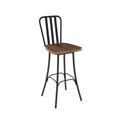 Iron Pipe Bar Chair With Nickle Plating No Assembly Required
