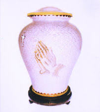 Red Fall Leaf Cloisonne Cremation Urn