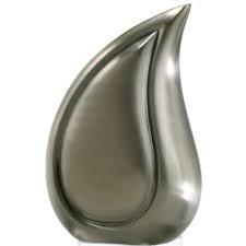 Silver Solace Blue Teardrop Urn