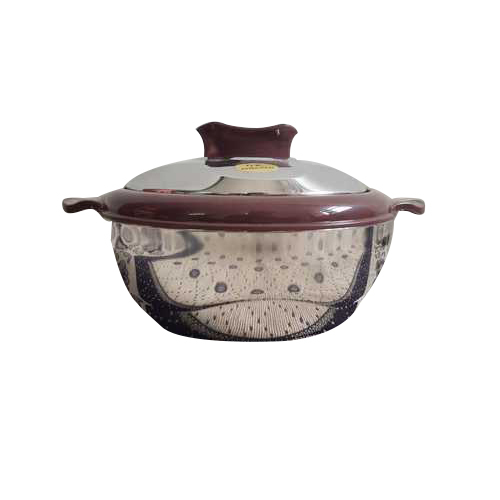 Plastic Hot Pot - 25cm x 20cm x 15cm, 1.5 Liters Capacity, Red Color, Durable Plastic Material with Glass Lid and Lightweight Design