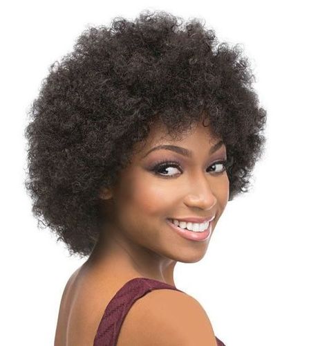Afro Human Hair Wigs - 100% Virgin Human Hair, 12-20 Inch Length, Wavy Curly Style | Long Lasting Shine, Non Allergic, Excellent Texture
