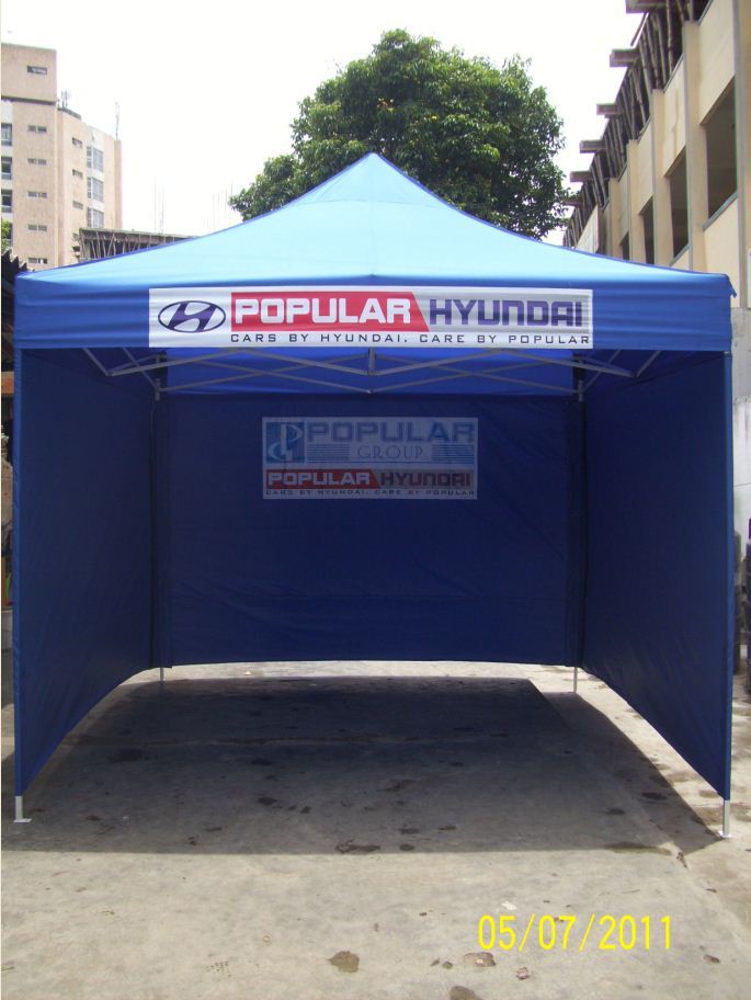Canopy Tent - Oxford Fabric 10 Feet Pyramid Waterproof Intelligent Pop-up Design Fully Portable In Red