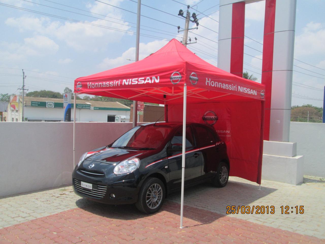 Canopy Tent - Oxford Fabric 10 Feet Pyramid Waterproof Intelligent Pop-up Design Fully Portable In Red
