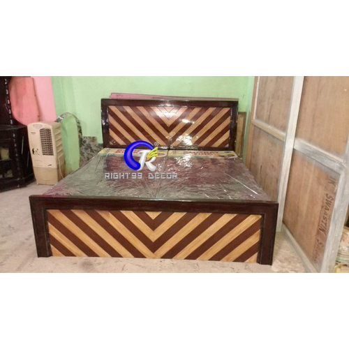 हस्तनिर्मित लकड़ी का डबल बेड