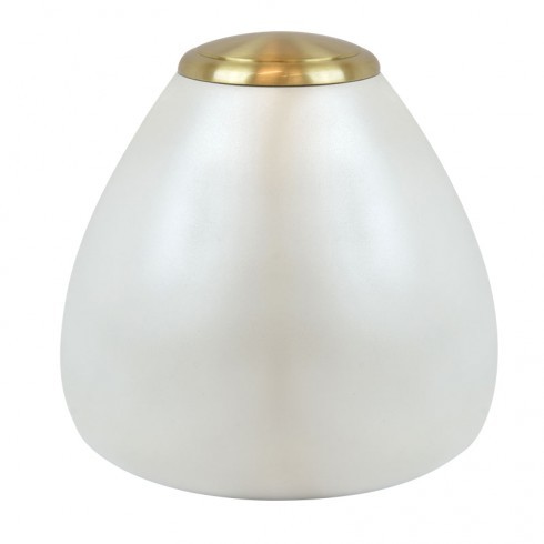 White Golden Pearl Cremation Urn