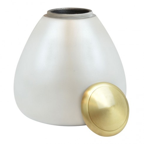 White Golden Pearl Cremation Urn