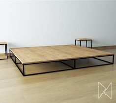 Wooden Bed - Natural Wood With Iron Accents, Antique Design, 1-year Warranty, Smooth Glossy Finish
