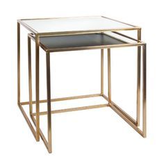 Nesting Table - Wood With Iron Accents, Antique Natural Finish | Eco-friendly, Uv Resistant, Easy To Clean
