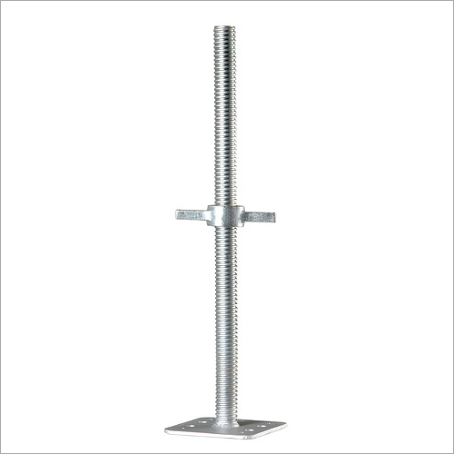 Adjustable Base Jack - Zinc Coated Steel, Tube Length 32-38mm, Size 450-700mm | Casted/Forged Nut, 4TPI Thread, Easy Installation