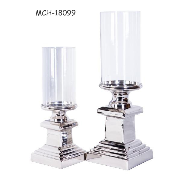 Pillar Candle Holder - Brass, Iron & Aluminium Materials, Various Finishes Available - Customizable Design Options