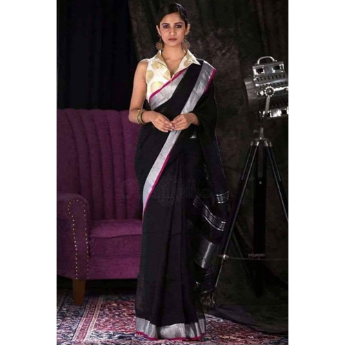 लेडीज सिल्क स्क्रीन प्रिंट साड़ी