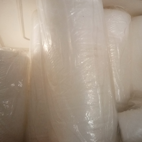Air Bubble Sheet Roll - Plastic Material, 100 mtr Length, White Color | Waterproof, High Strength, Easy to Use, Plain Pattern, Packaging Industry