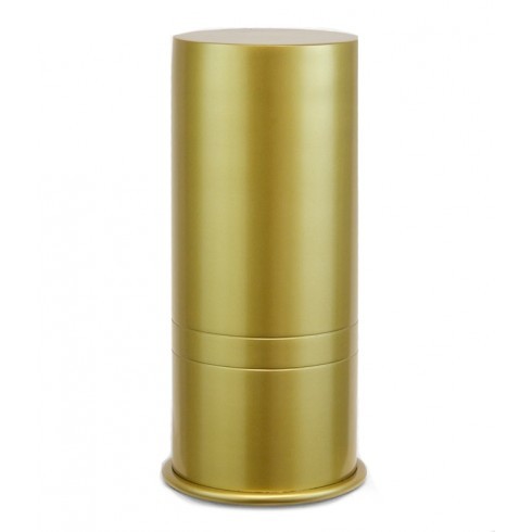 Shotgun Shell Brass Urn - 12" Tall, 200 Cubic Inches | Handcrafted Metal Design, Sporty Gold Finish, Ideal For Hunters