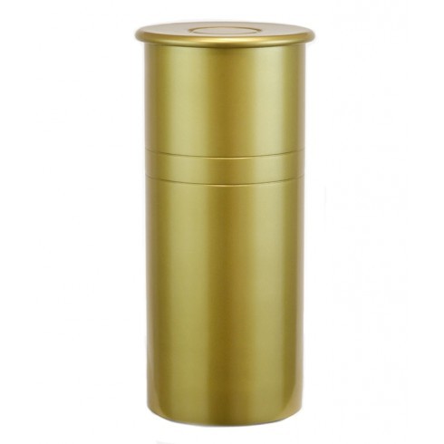 Shotgun Shell Brass Urn - 12" Tall, 200 Cubic Inches | Handcrafted Metal Design, Sporty Gold Finish, Ideal For Hunters