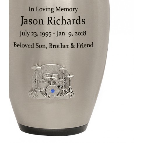 Silver Drum Set Pewter Urn