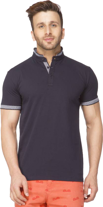 Tinted Premium Solid Mens Henley - Cotton , Short Sleeves, Multi Color, Button Placket Below Granddad Neckline, Semi-formal Style
