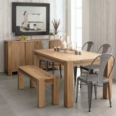 Wooden Dining Table - Natural Wood Material, Customize Seater & Shape | Antique Appearance, Smooth Glossy Surface Finish, 1 Year Warranty