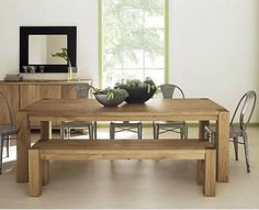 Wooden Dining Table - Natural Wood Material, Customize Seater & Shape | Antique Appearance, Smooth Glossy Surface Finish, 1 Year Warranty