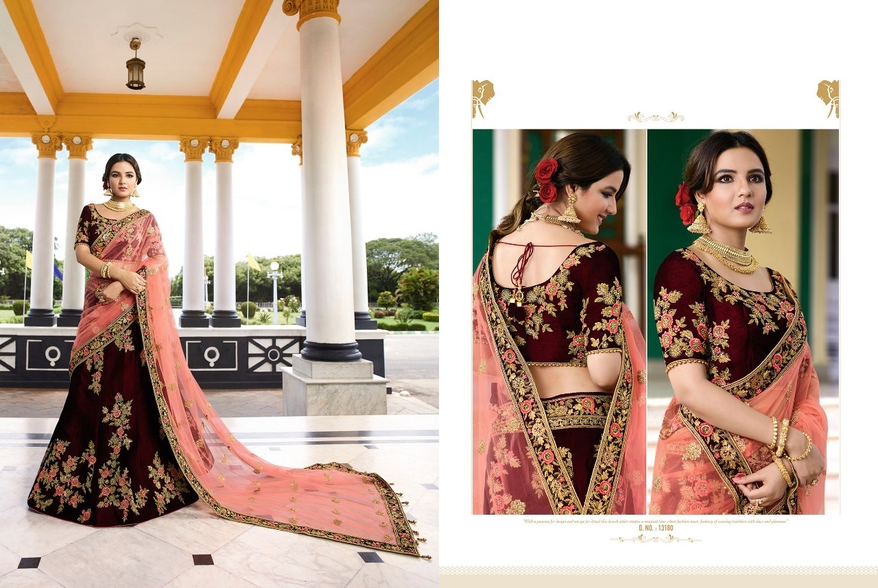 Beige & Peach Ethnic Trendy Floral Embroidered Lehanga Choli Online