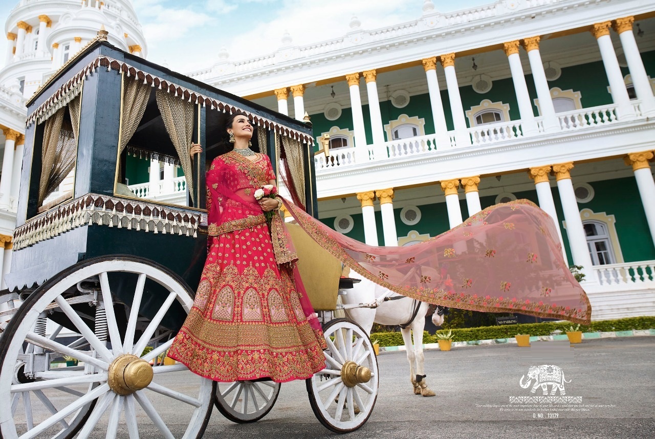 Beige & Peach Ethnic Trendy Floral Embroidered Lehanga Choli Online