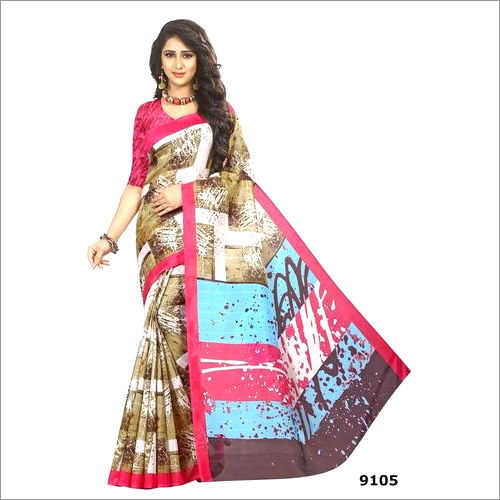 Red Designer Bhagalpuri Fancy Sarees